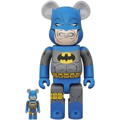 400% & 100% Bearbrick sæt - Batman (The Dark Knight Returns Blue)-Medicom Toy-Bearbrick