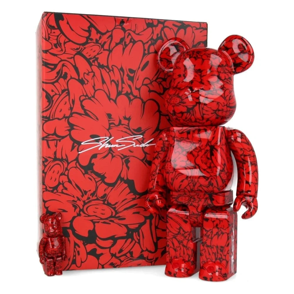 400% & 100% Bearbrick sæt - Mr. Scarlet by Shun Sudo-Medicom Toy-Bearbrick