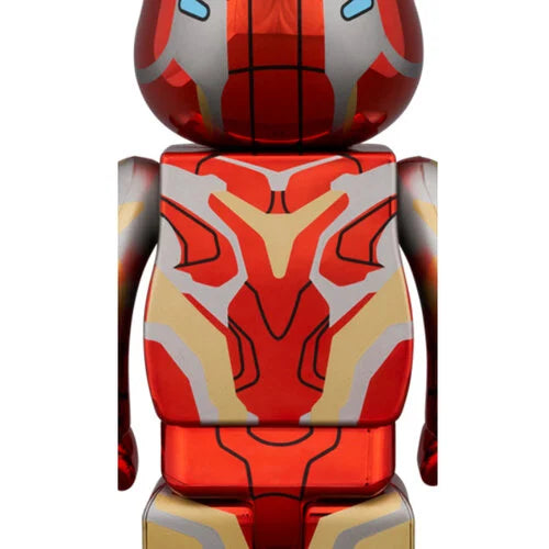 400% & 100% Bearbrick - Iron Man - Mark 85 Chrome ed. (BWWT3)-Medicom Toy-Bearbrick