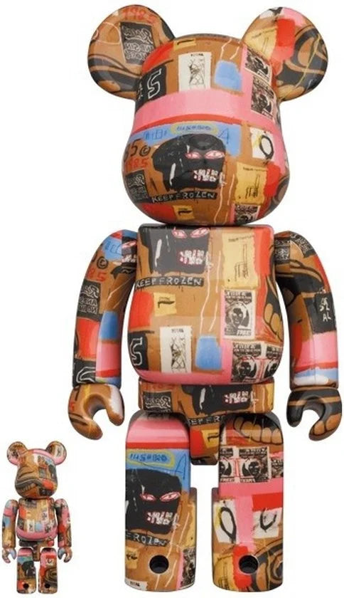 400% & 100% Bearbrick Set – Andy Warhol x Jean-Michel Basquiat #2-Medicom Toy-Bearbrick