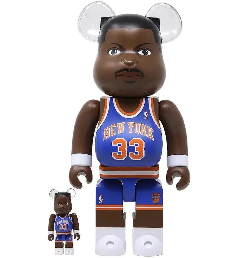 100% & 400% Bearbrick Sæt – Patrick Ewing (New York Knicks)-Medicom Toy-Bearbrick